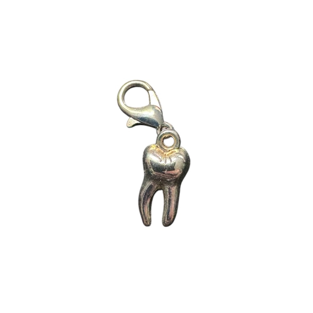 Silver Tooth Pendant Charm